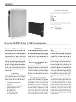 Предварительный просмотр 2 страницы Genelec AIW25 Operating Manual