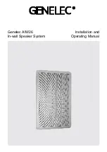 Preview for 1 page of Genelec AIW26 Installation And Operating Manual