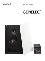 Предварительный просмотр 1 страницы Genelec aiw26b Operating Manual