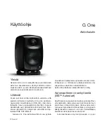 Preview for 12 page of Genelec G One Operating Manual