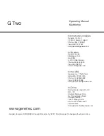 Preview for 20 page of Genelec G Two Quick Setup Manual