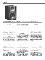 Предварительный просмотр 2 страницы Genelec HT208B Operating Manual