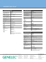 Предварительный просмотр 2 страницы Genelec HT320BC Datasheet