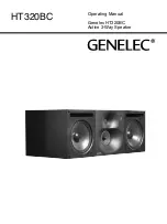 Genelec HT320BC Operating Manual preview