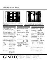 Preview for 6 page of Genelec HT330A Operating Manual