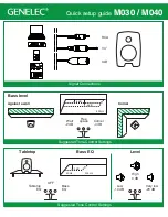 Предварительный просмотр 3 страницы Genelec M030 Quick Setup Manual