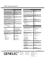 Preview for 8 page of Genelec SAM 1236A Operating Manual