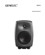 Предварительный просмотр 1 страницы Genelec SAM 8340A Operating Manual