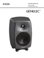 Предварительный просмотр 1 страницы Genelec SAM 8430A Operating Manual