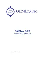 Geneq SXBlue Reference Manual preview