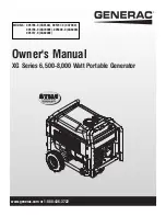 Предварительный просмотр 1 страницы Generac Portable Products XG6500 Owner'S Manual