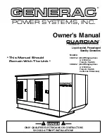 Предварительный просмотр 1 страницы Generac Power Systems 004626-1 Owner'S Manual