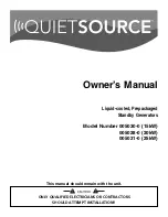 Предварительный просмотр 1 страницы Generac Power Systems 005030-0, 005028-0, 005031-0 Owner'S Manual