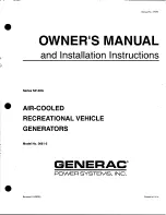 Предварительный просмотр 1 страницы Generac Power Systems 0661-5 Installation And Owner'S Manual