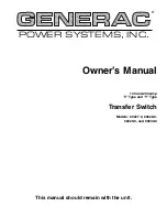 Generac Power Systems 09227-0 Owner'S Manual предпросмотр