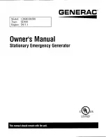 Предварительный просмотр 1 страницы Generac Power Systems 13694330200 Owner'S Manual