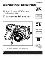 Предварительный просмотр 1 страницы Generac Power Systems 190/220 Owner'S Manual