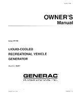 Предварительный просмотр 1 страницы Generac Power Systems 9344-2 Owner'S Manual