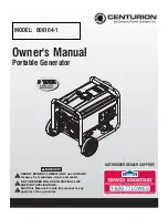 Предварительный просмотр 1 страницы Generac Power Systems CENTURION 006104-1 Owner'S Manual