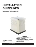 Предварительный просмотр 1 страницы Generac Power Systems CorePower/ES Generator Installation Manuallines