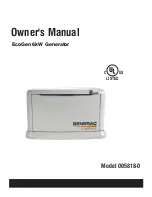 Generac Power Systems ECOGEN 005818-0 Owner'S Manual preview