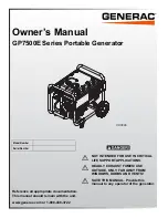 Generac Power Systems GP7500E GP SERIES Owner'S Manual предпросмотр