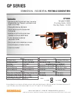 Generac Power Systems GP8000 Specification Sheet preview