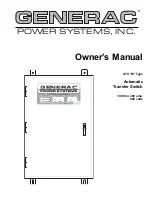 Generac Power Systems GTS "W" Owner'S Manual предпросмотр