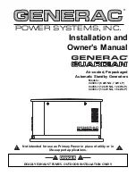 Предварительный просмотр 1 страницы Generac Power Systems Guardian 04389-1 Installation And Owner'S Manual