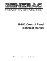 Generac Power Systems H-100 Technical Manual preview