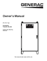 Generac Power Systems HTS Wn Owner'S Manual предпросмотр