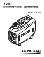 Generac Power Systems iX 2000 Operator'S Manual preview