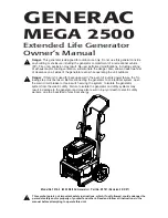 Preview for 1 page of Generac Power Systems MEGA 2500 Owner'S Manual