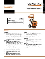 Generac Power Systems OneWASH 6412 Specification предпросмотр