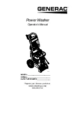 Preview for 1 page of Generac Power Systems Power Washer Operator'S Manual