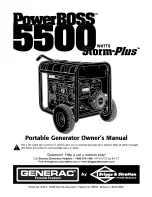 Предварительный просмотр 1 страницы Generac Power Systems PowerBOSS Storm-Plus 1642-0 Owner'S Manual