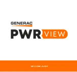 Предварительный просмотр 1 страницы Generac Power Systems PWRview Welcome Manual