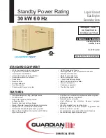 Generac Power Systems QT036 Specification Sheet предпросмотр