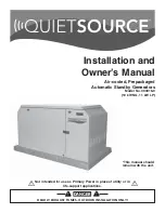 Предварительный просмотр 1 страницы Generac Power Systems Quietsource 004916-0 Owner'S Manual