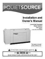 Preview for 1 page of Generac Power Systems Quietsource 004917-2 Owner'S Manual