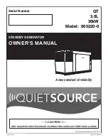 Generac Power Systems Quietsource 005220-0 Owner'S Manual preview