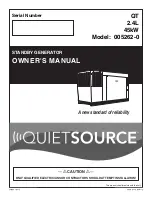 Preview for 1 page of Generac Power Systems QuietSource 005262-0 Owner'S Manual