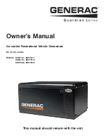 Generac Power Systems RV 45 SERIES Owner'S Manual preview