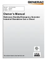 Предварительный просмотр 1 страницы Generac Power Systems SG050 Owner'S Manual