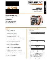 Generac Power Systems XG7000E XG SERIES Specification preview