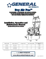 General Air Products Dry Air Pac DAP1000 Installation, Operation And Maintenance Manual preview