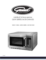 Предварительный просмотр 1 страницы GENERAL COOKING GEW1100E Instruction Manual