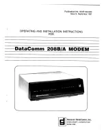 General DataComm 208B/A Quick Setup And Operating Procedures preview