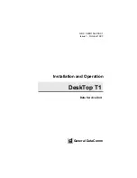 Preview for 1 page of General DataComm DeskTop T1 Installation And Operation Instruction Manual