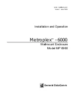 Preview for 1 page of General DataComm Metroplex 6000 MP 6960 Installation And Operation Manual